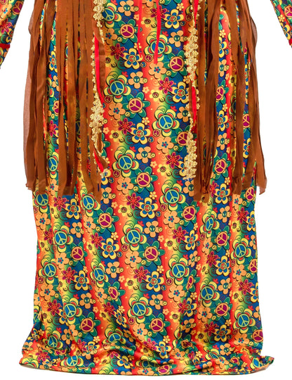 Langes Hippie-Kleid mit Fransen Plus Size für Damen