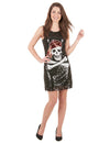 Piratenkostüm Paillettenkleid mit Totenkopf