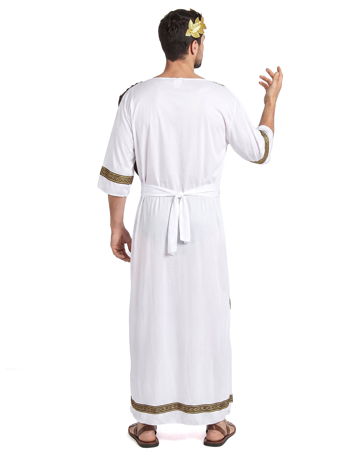 Römisches-Adelskostüm für Herren braun-weiss-goldfarben