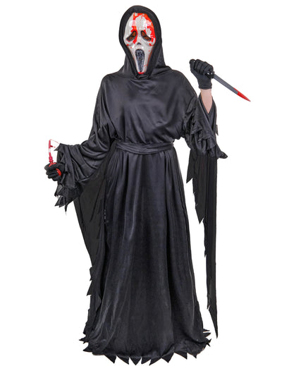 Scream™-Kostüm Halloween Killer-Verkleidung mit Maske schwarz
