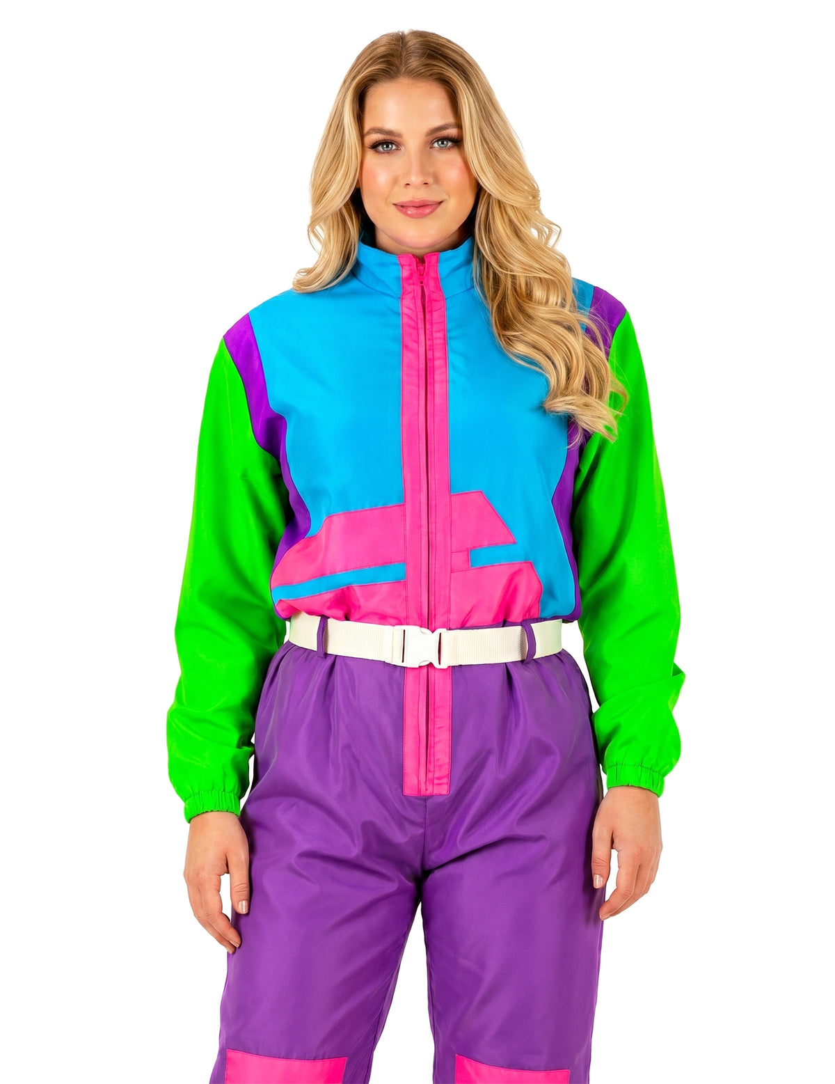 Kostüm fluoreszierender Snowboarder Plus Size Herren