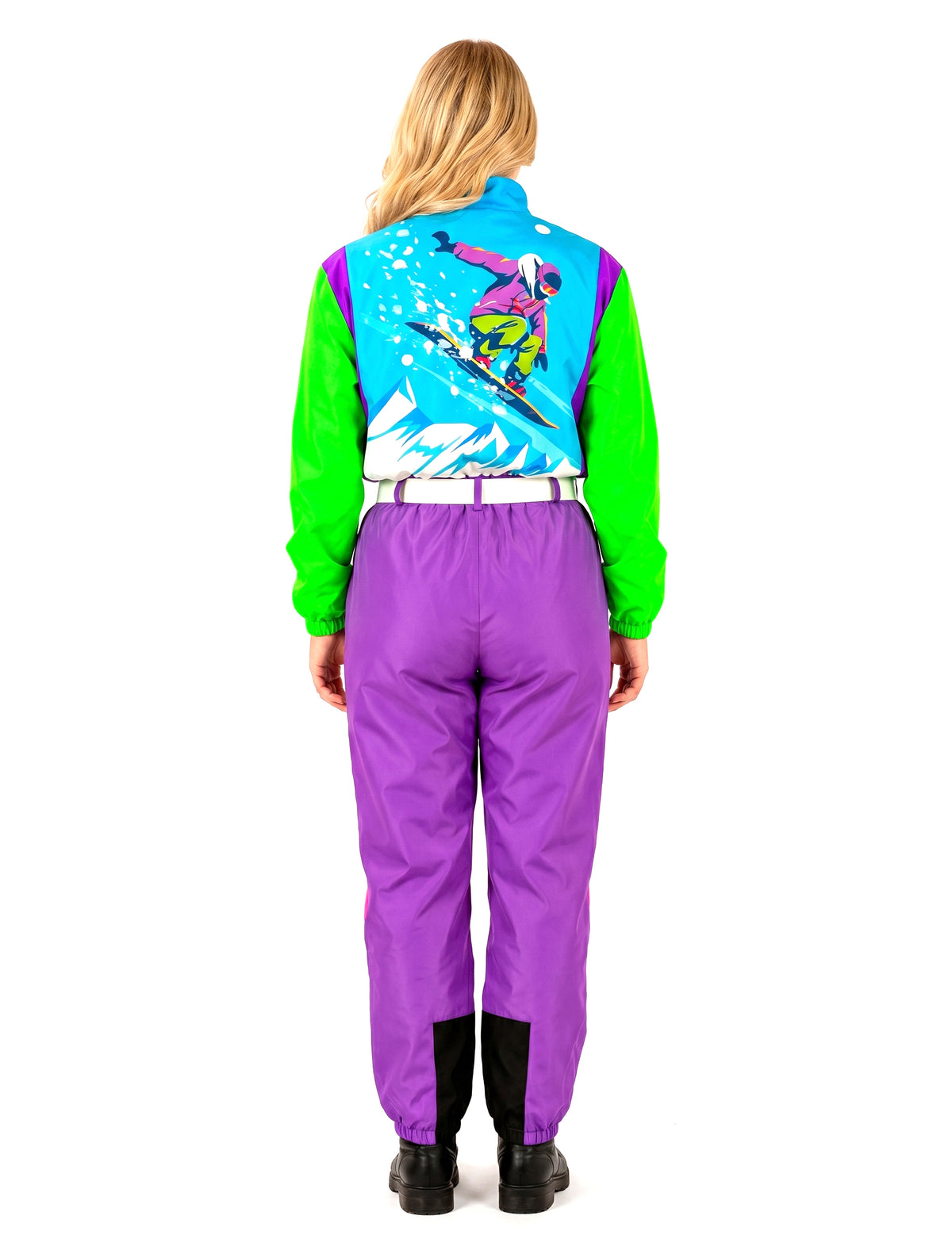 Kostüm fluoreszierender Snowboarder Plus Size Herren