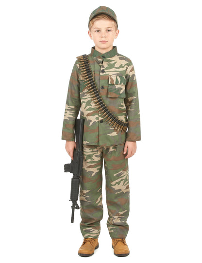 Vue d'ensemble du déguisement de soldat pour garçon