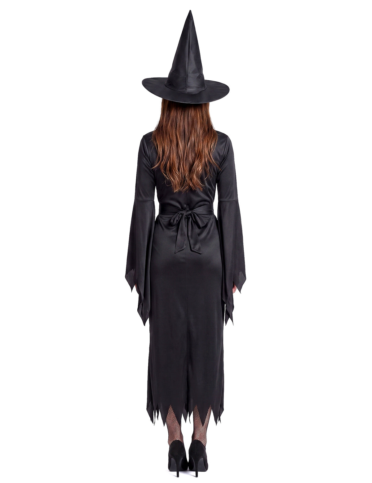 Hexen-Damenkostüm für Halloween schwarz