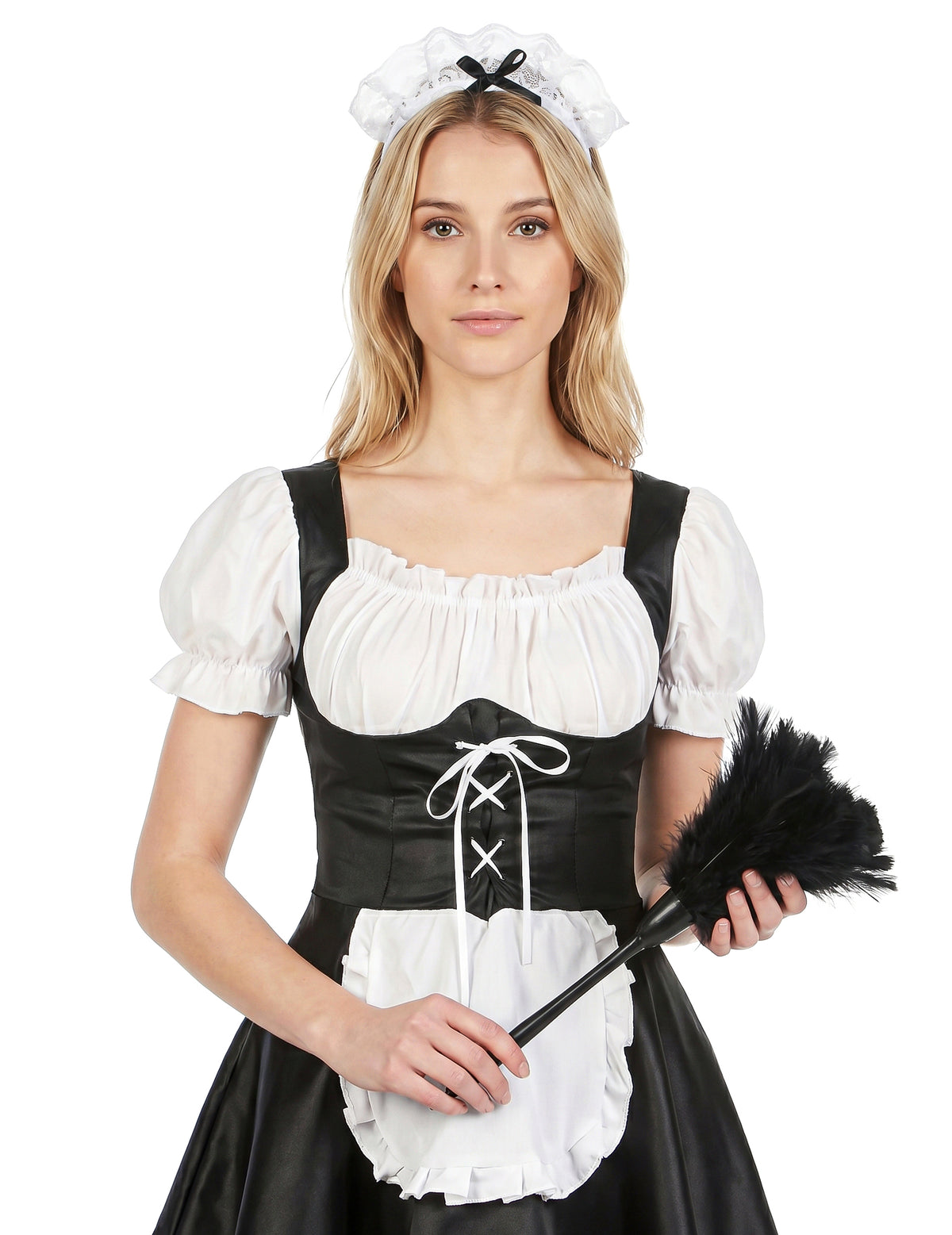 Heisses Zimmermädchen Kostüm für Damen schwarz-weiss