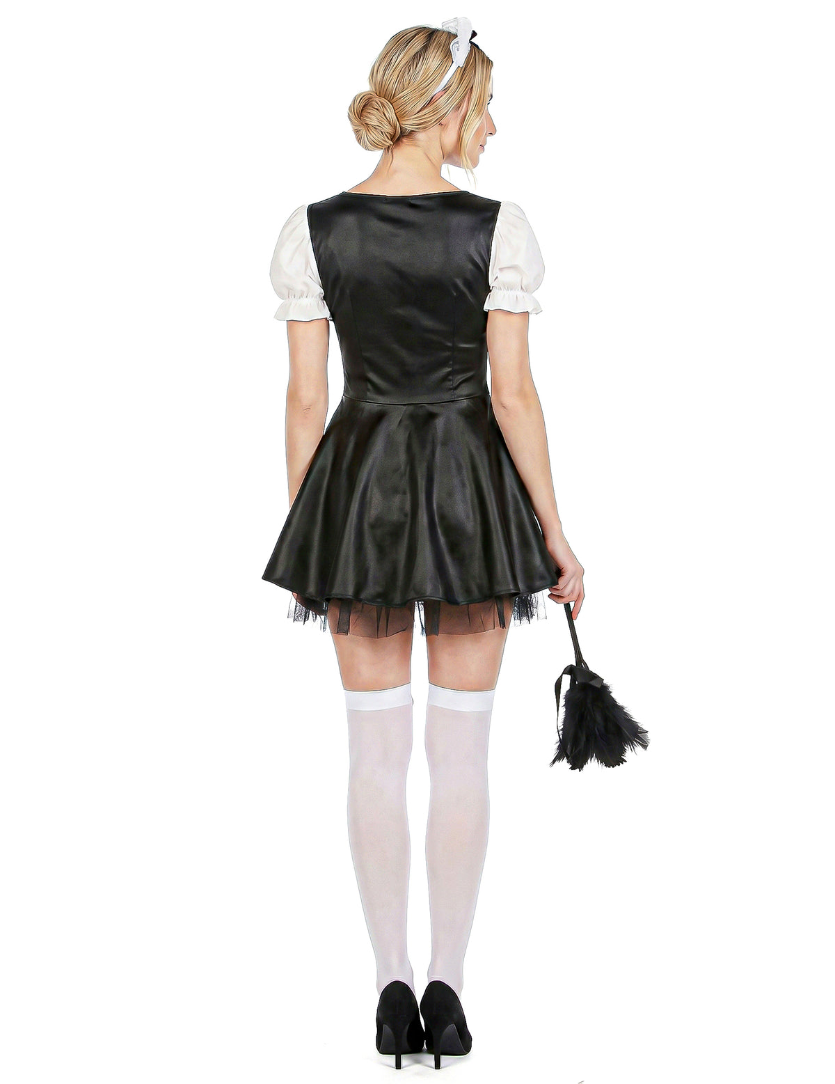 Heisses Zimmermädchen Kostüm für Damen schwarz-weiss