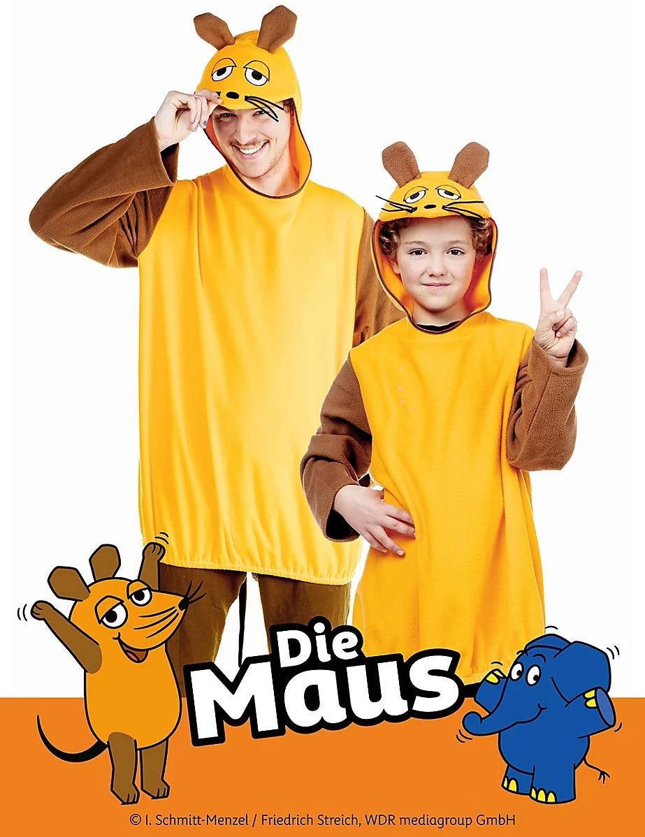 Offizielles Die Maus™ Kostüm für Erwachsene orange