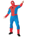 Spider-Man-Erwachsene Rot und Blau mit Torso und Kapuze