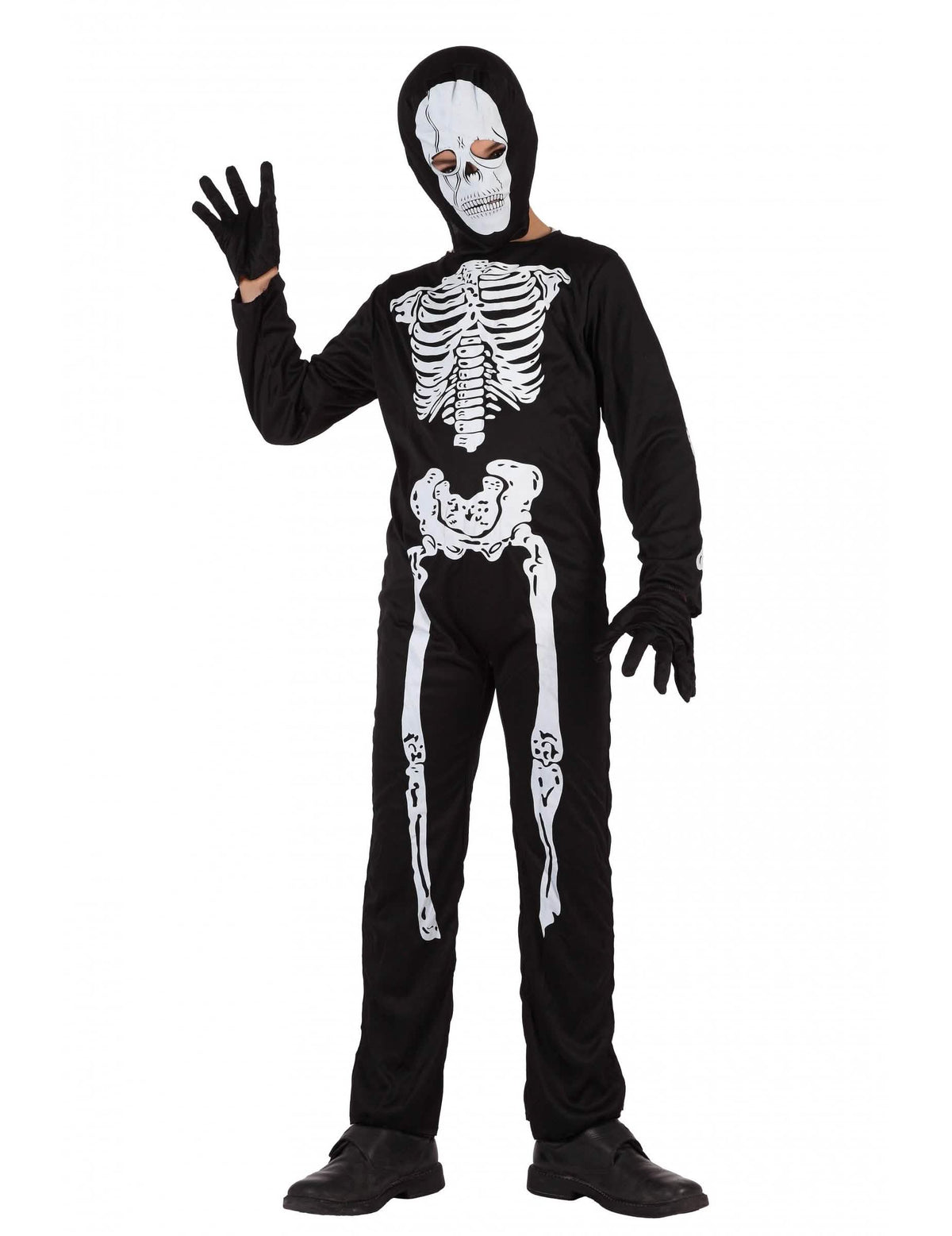 Halloween-Skelettkostüm für Kinder in Black and White