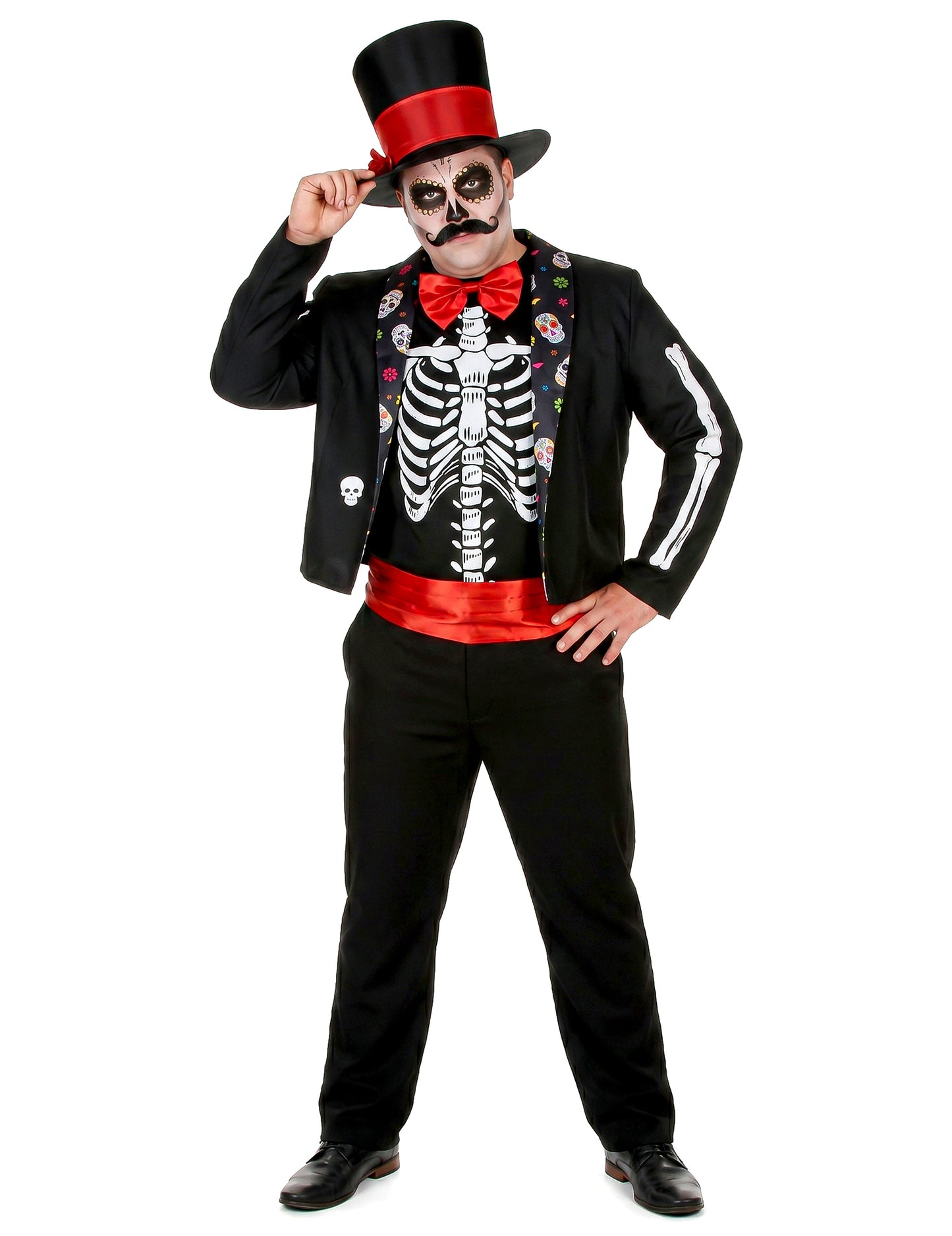 Skelett Kostüm für Herren Dia de los Muertos