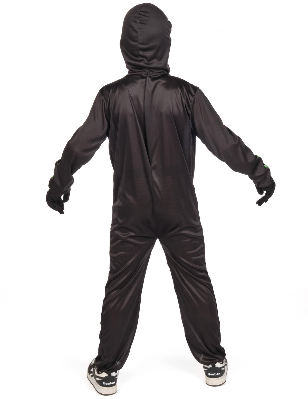 Déguisement de squelette vert pour enfant noir