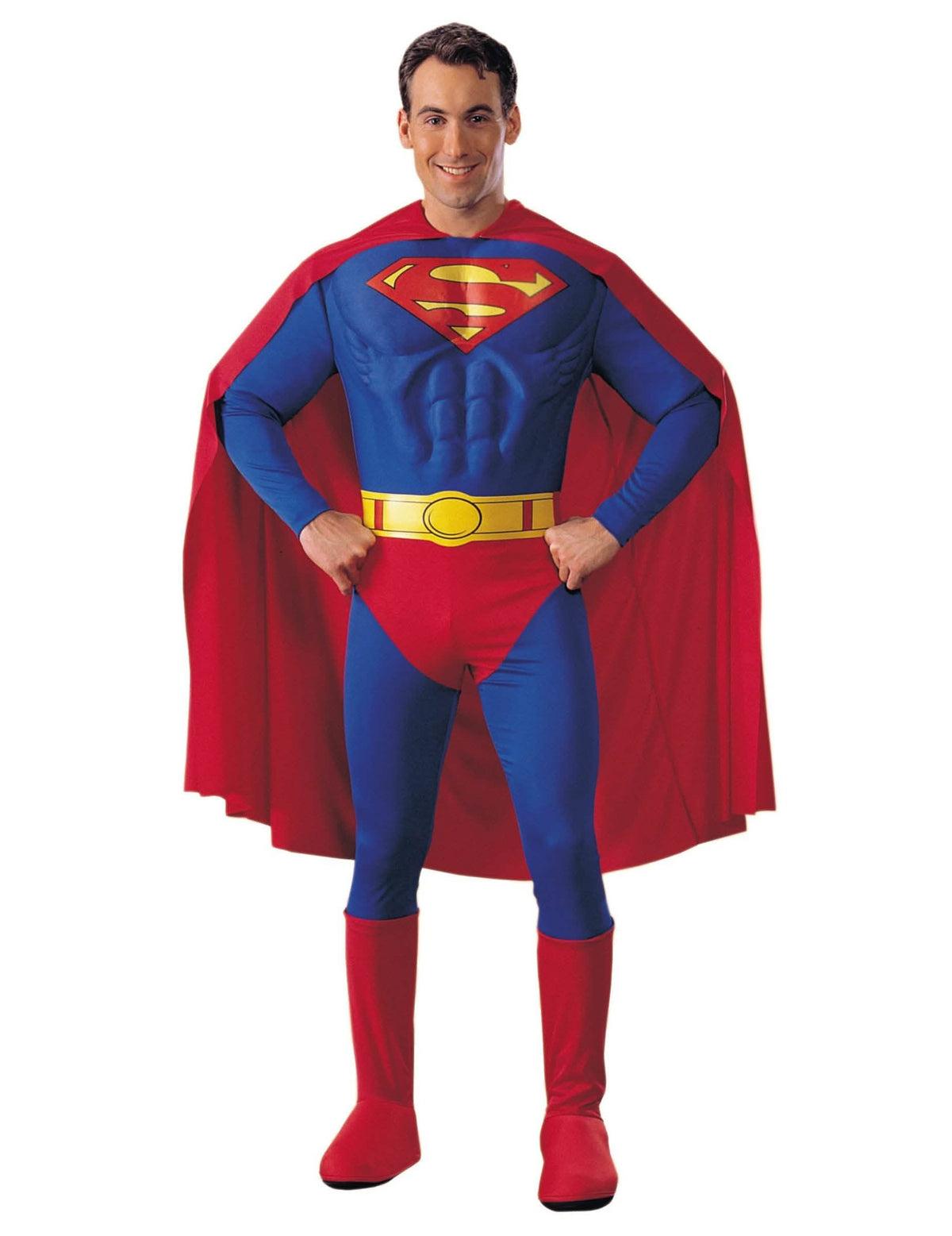 Vue de face du costume de Superman du déguisement de couple Superman et Supergirl