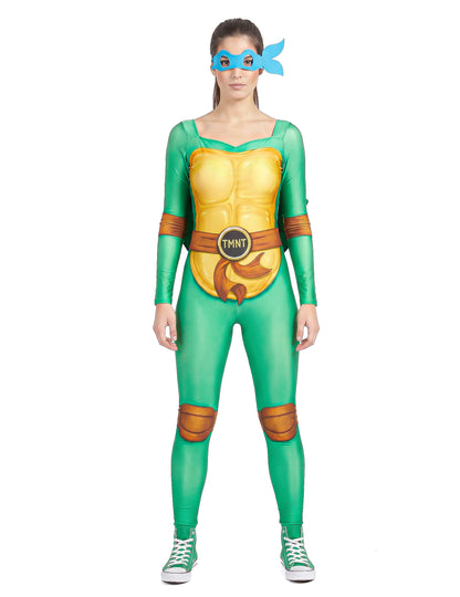 Ninja Turtles-Kostüm mit 4 Masken Damen