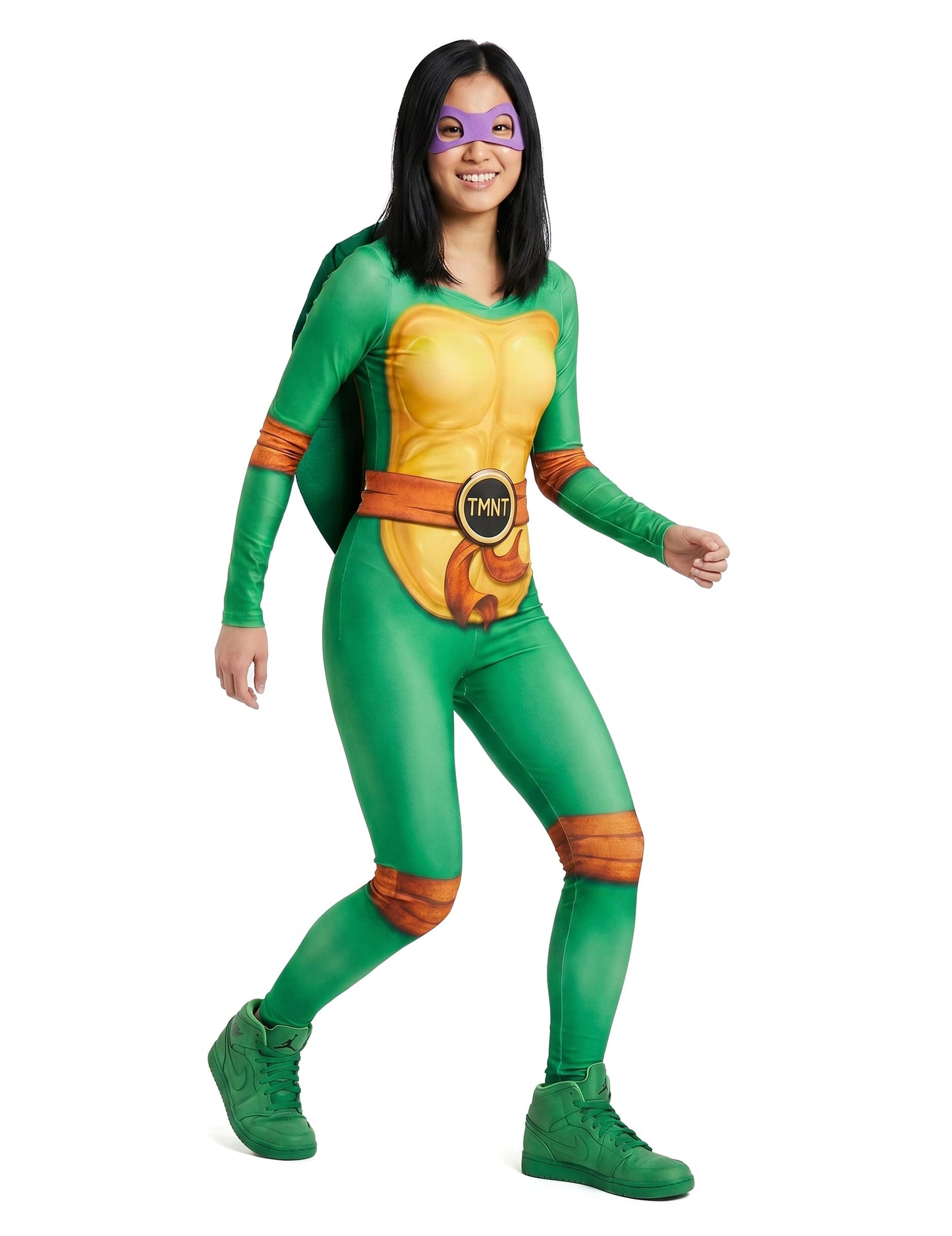 Ninja Turtles-Kostüm mit 4 Masken Damen
