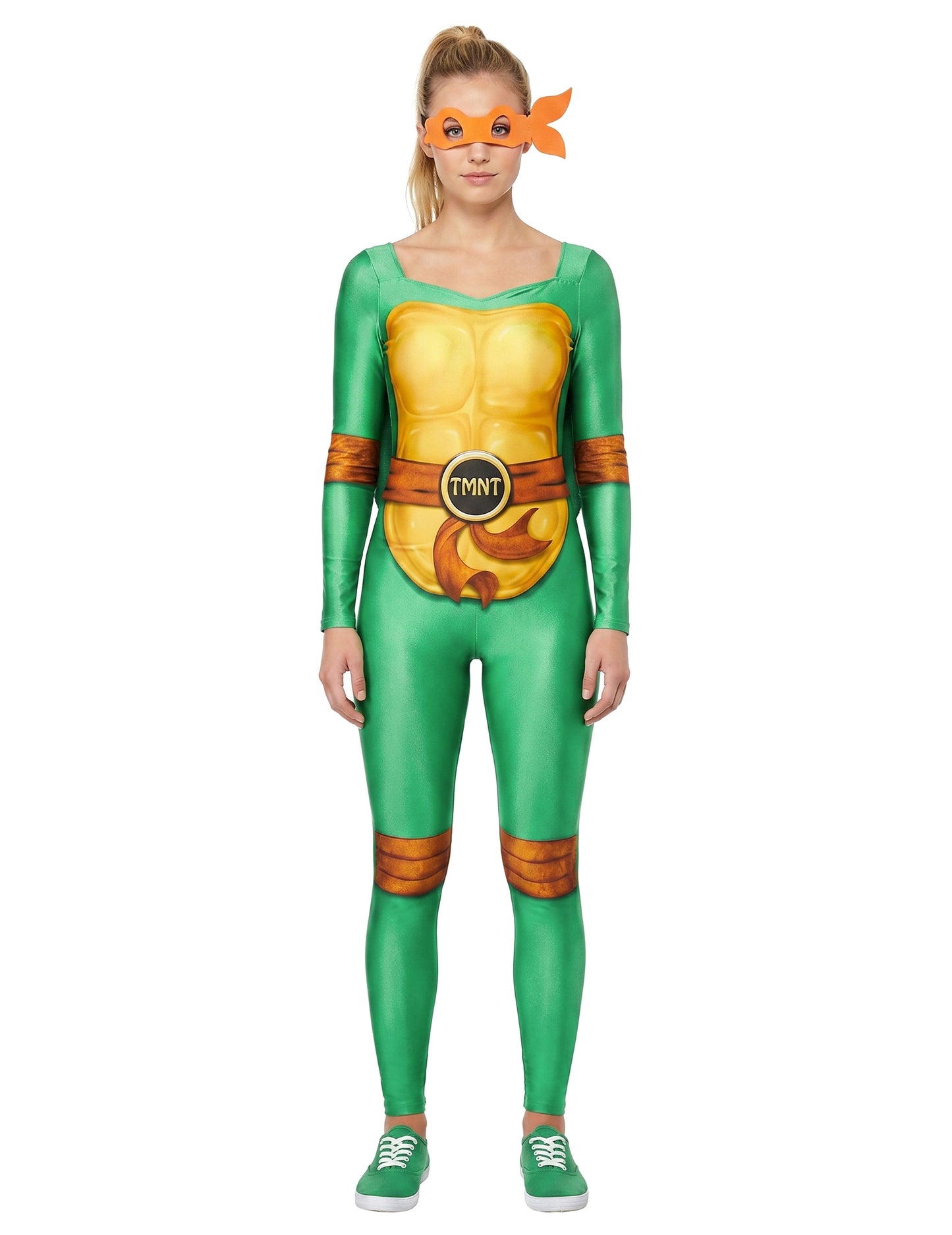 Ninja Turtles-Kostüm mit 4 Masken Damen