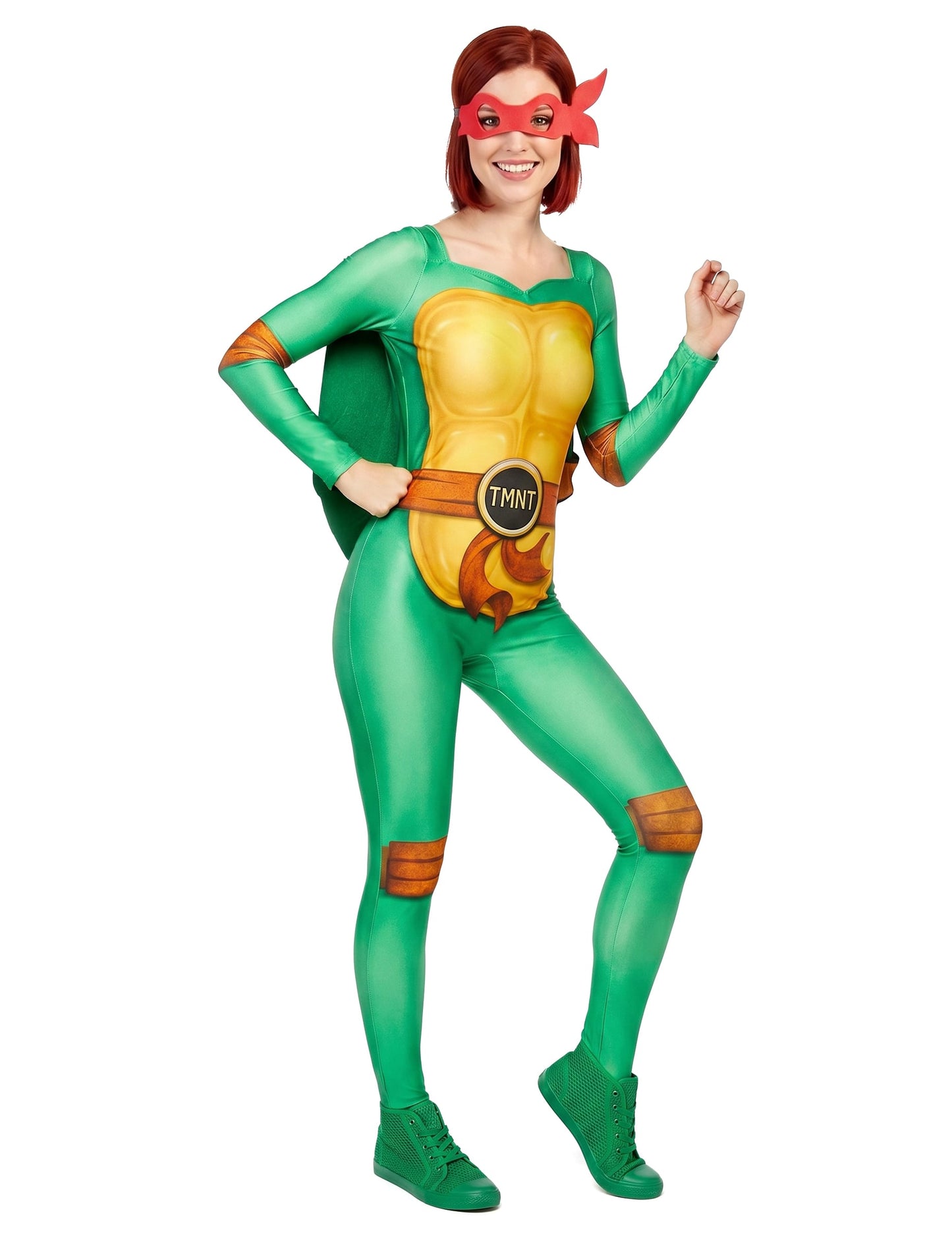 Ninja Turtles-Kostüm mit 4 Masken Damen