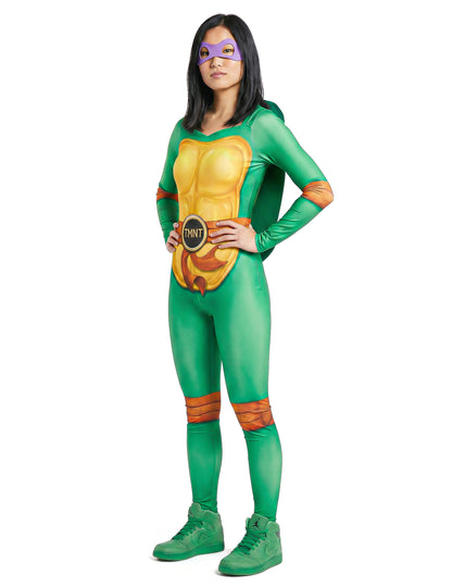 Ninja Turtles-Kostüm mit 4 Masken Damen