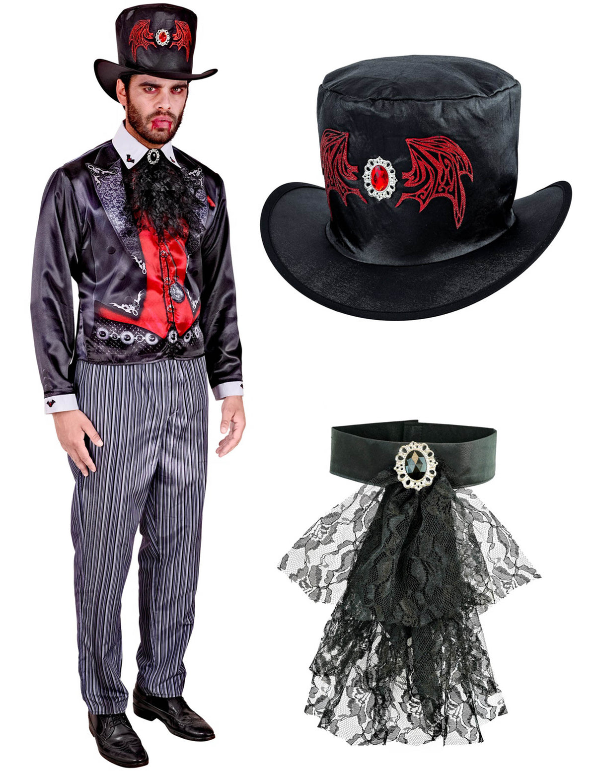 Dandy-Vampirkostüm für Herren