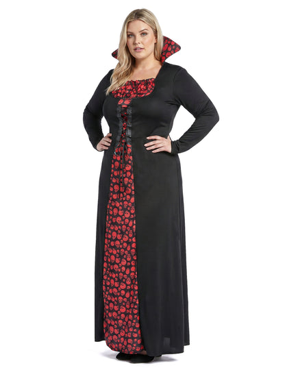 Elegantes Vampir Kostüm für Erwachsene für Frauen Übergröße Oversize
