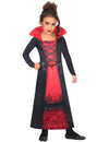 Déguisement vampire en tissu recyclé pour fille noir et rouge