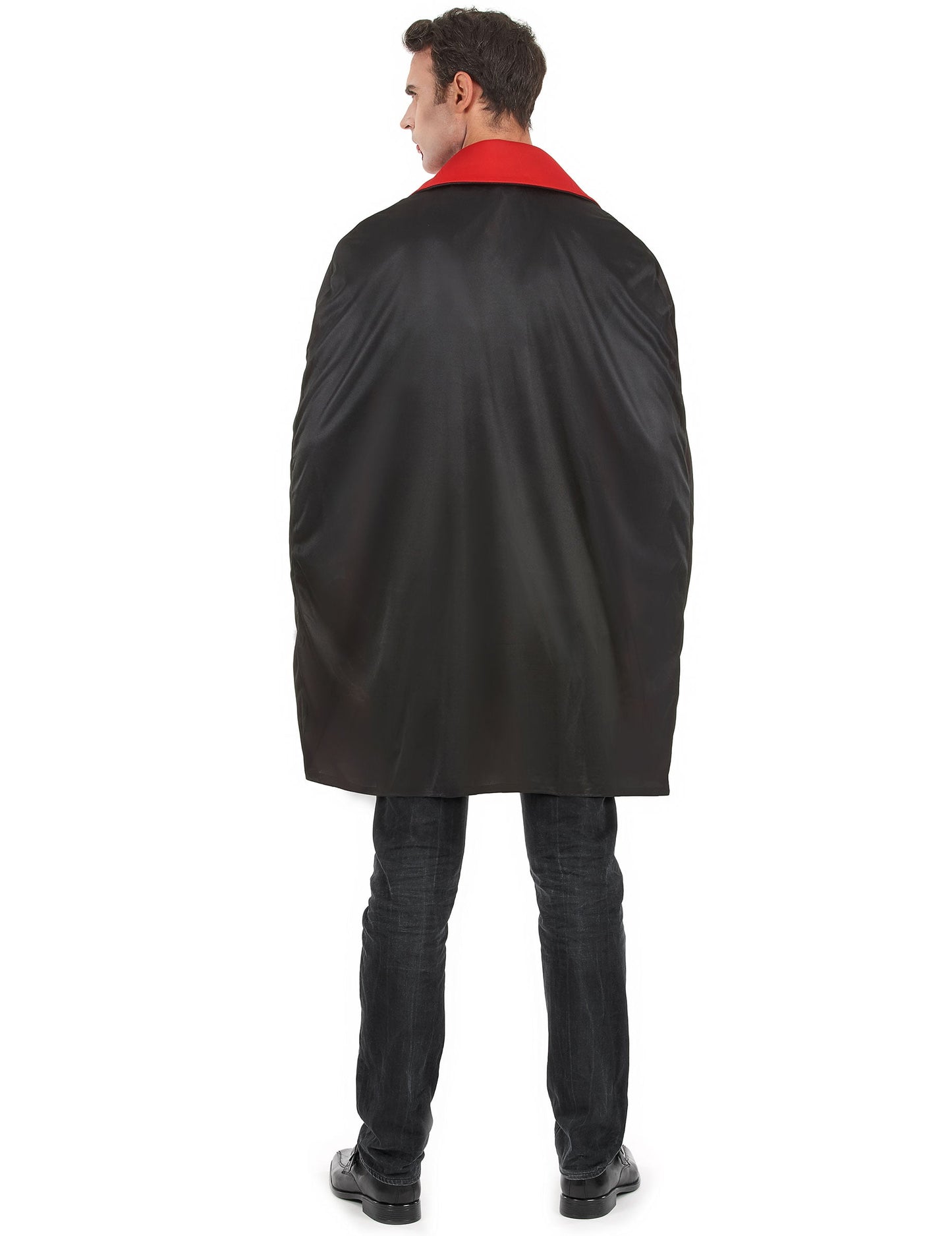 Vue de dos du déguisement de vampire pour homme gris