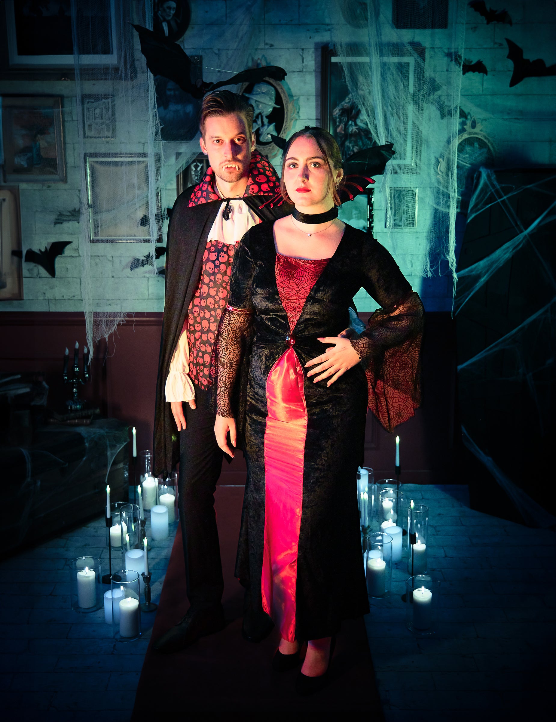 Mise en situation du déguisement de vampire pour femme