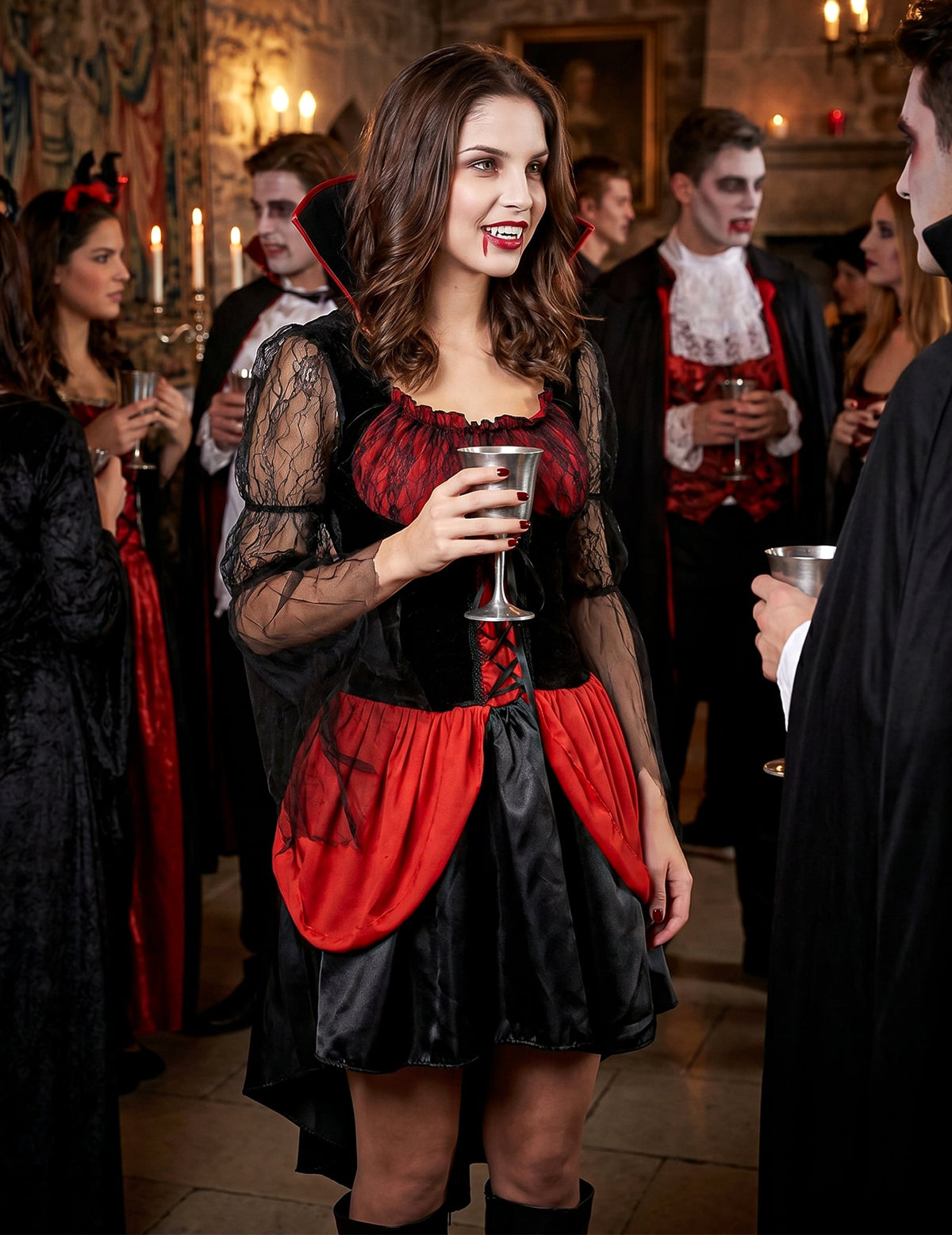 Sexy Vampirkostüm für Damen