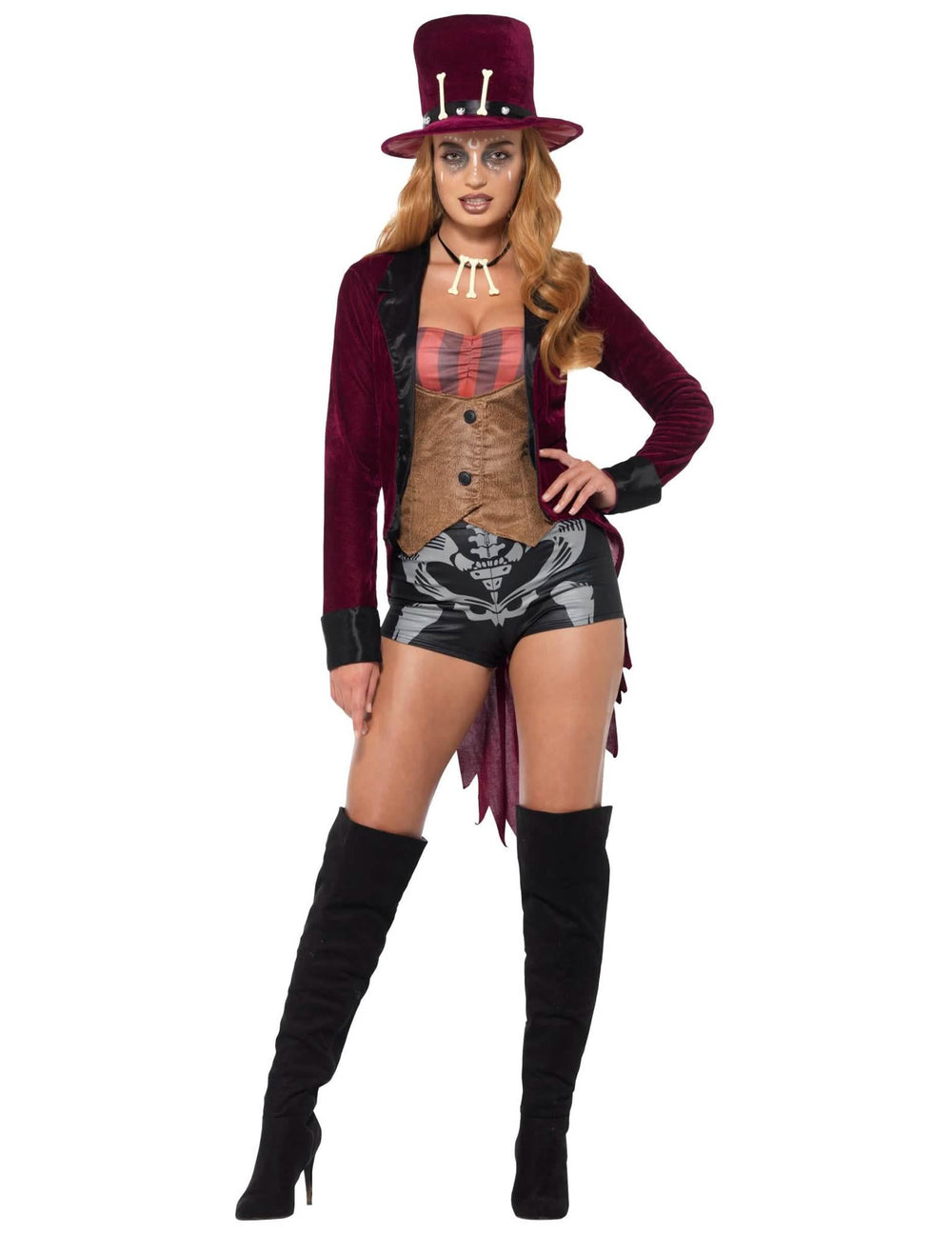 Vorderansicht des Sexy Voodoo-Kostüms für Damen