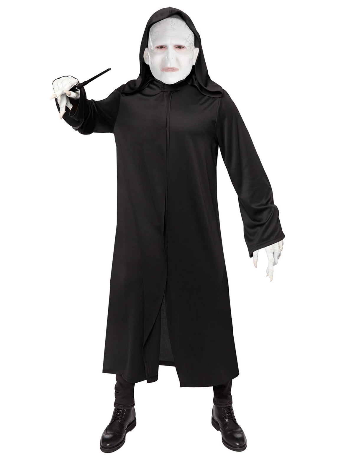 Déguisement Voldemort Harry Potter pour adulte noir avec masque blanc