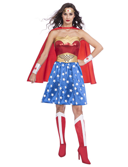Vue de face du déguisement Wonder Woman classique