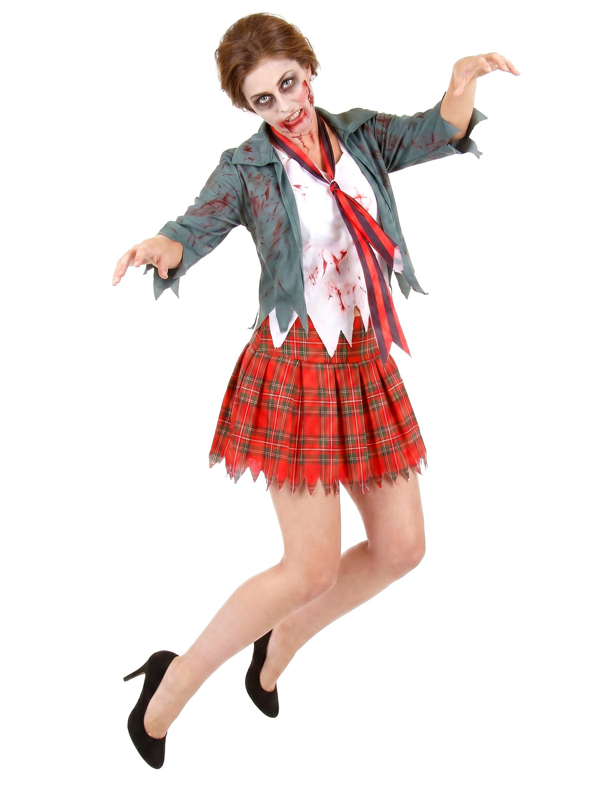 Schulmädchen Halloween Zombiekostüm