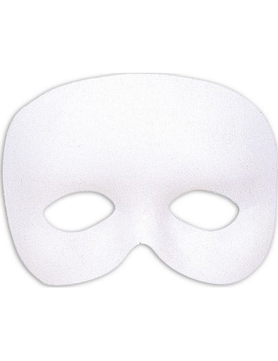 Demi-masque blanc pour adulte blanc