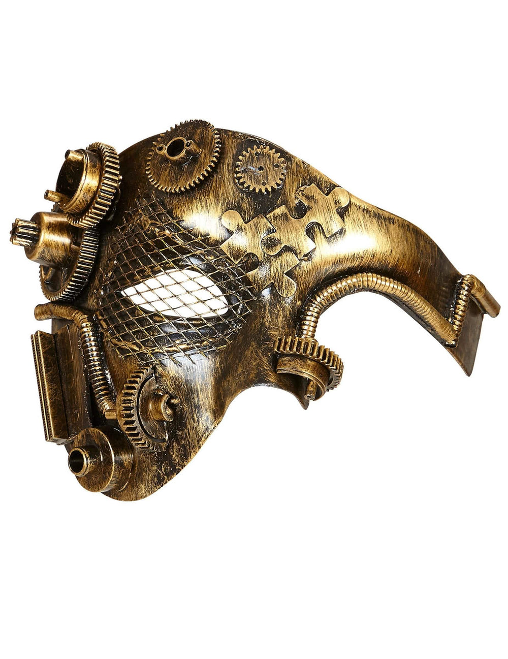 Seitenansicht der Steampunk-Halbmaske für Erwachsene