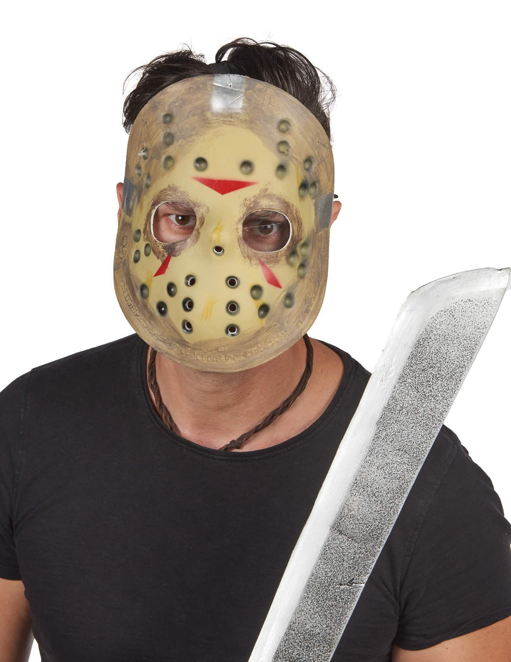 Plastik-Machete, getragen mit der Halbmaske Jason Freitag der 13.