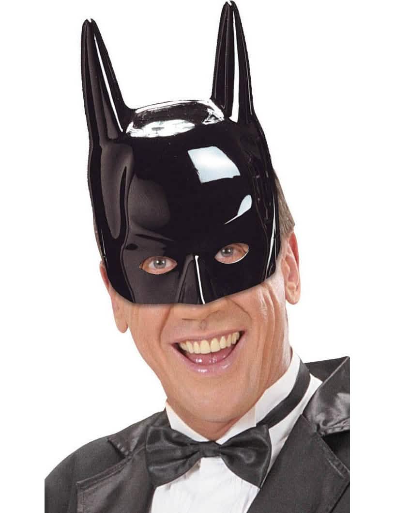 Halbmaske Superfledermaus für Erwachsene Schwarz glänzend