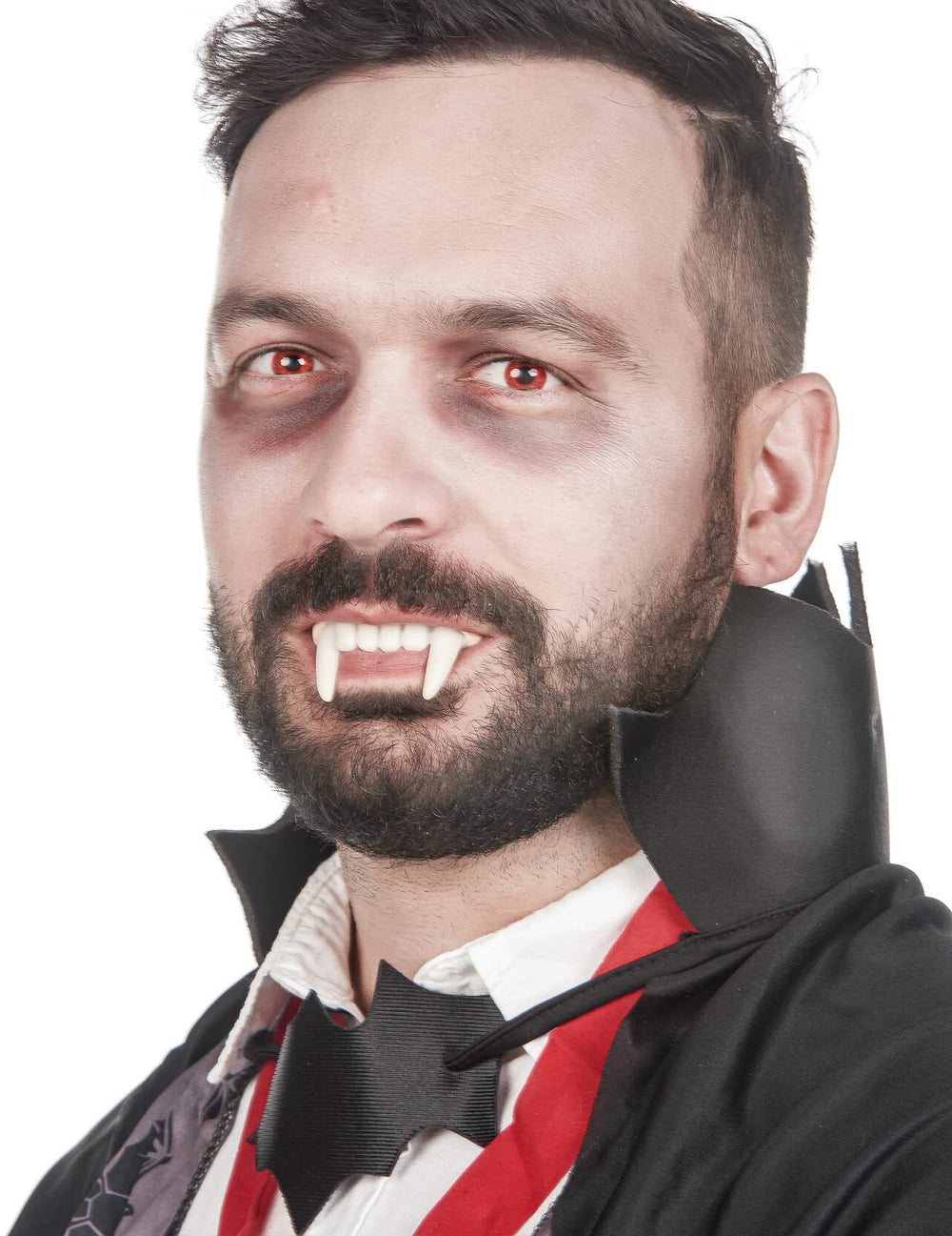 Großaufnahme des Vampirgebisses für Kinder und Erwachsene