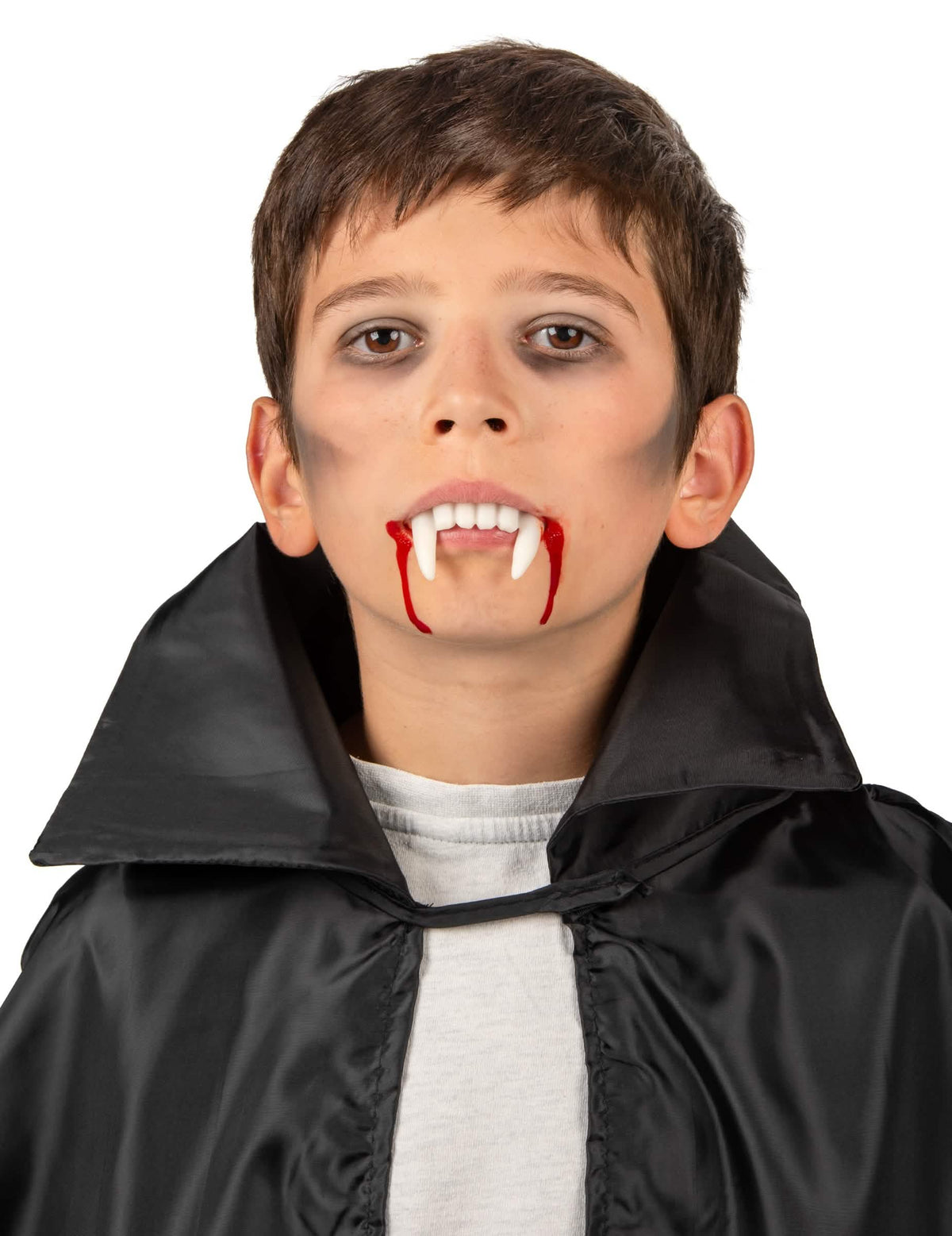 Vorderansicht des Vampirgebisses für Kinder und Erwachsene