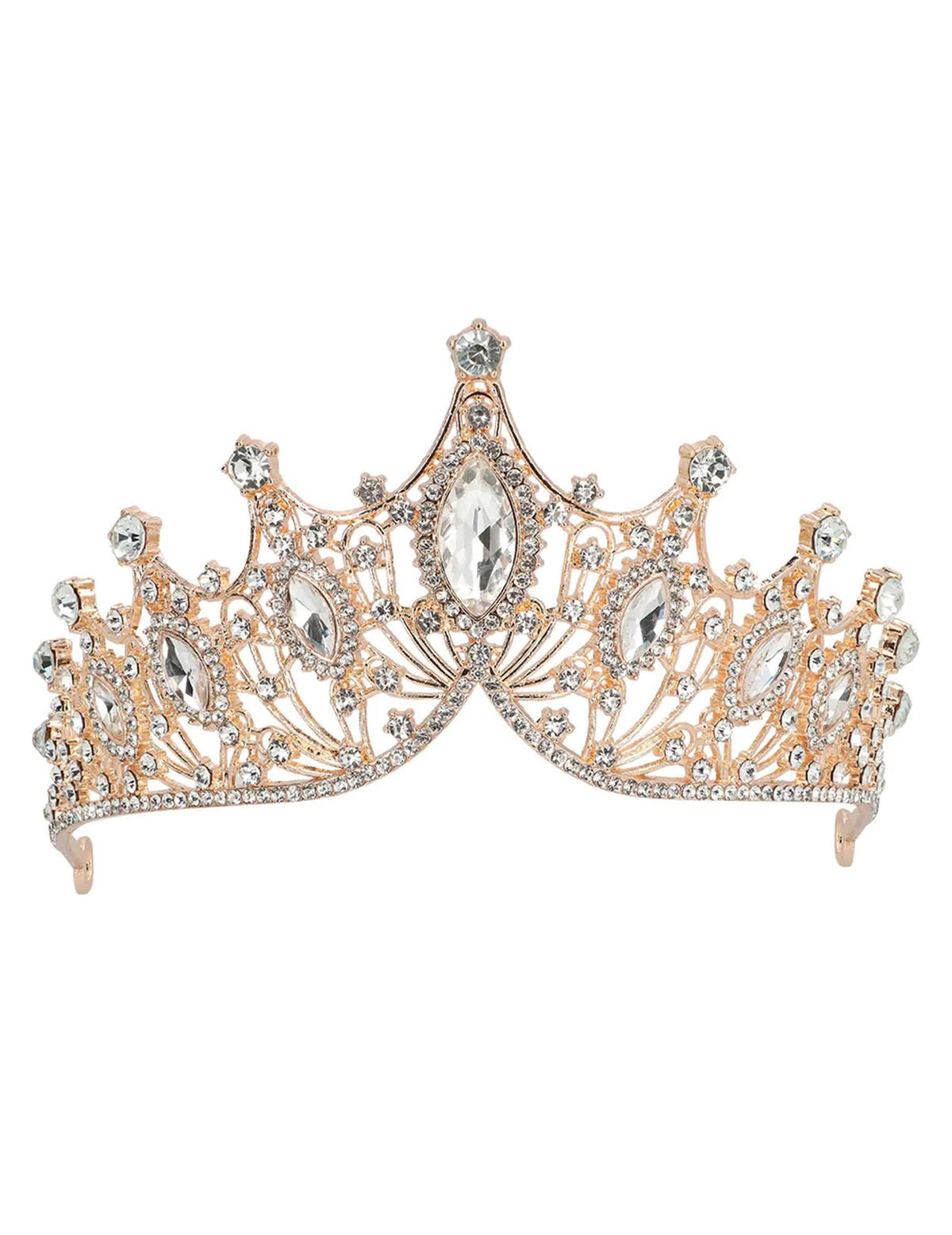 Diadem Königin Rosegold Metallic-Look Erwachsene