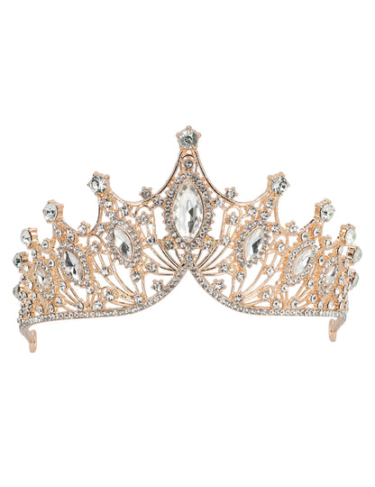 Diadem Königin Rosegold Metallic-Look Erwachsene