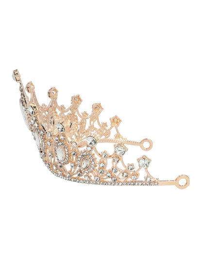 Diadem Königin Rosegold Metallic-Look Erwachsene