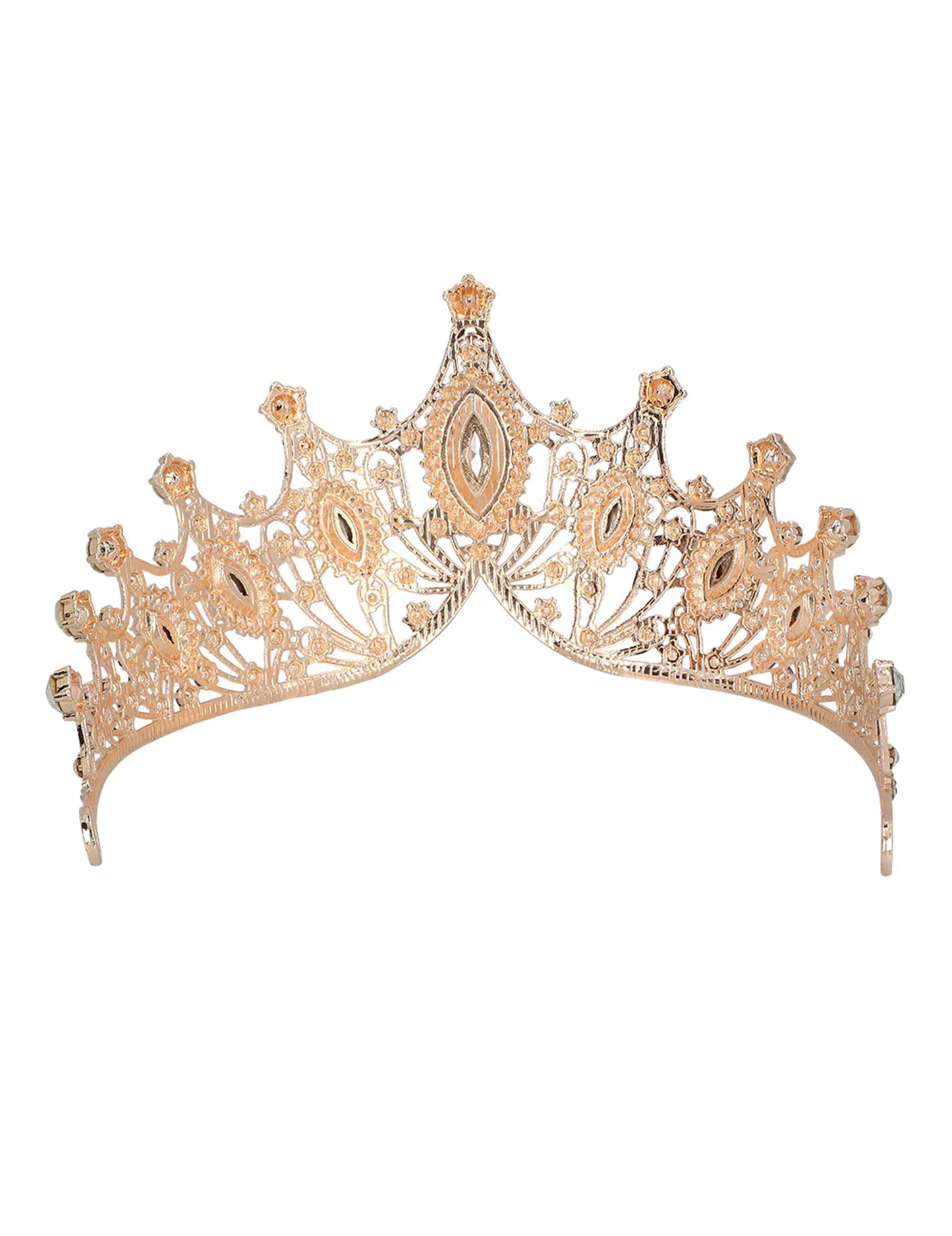 Diadem Königin Rosegold Metallic-Look Erwachsene