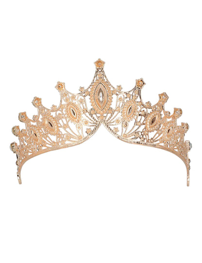 Diadem Königin Rosegold Metallic-Look Erwachsene