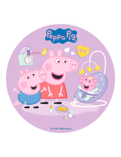 Essbarer Tortenaufleger Peppa Wutz™ New Baby 20 cm