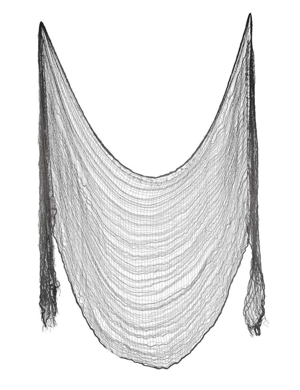 Halloween-Drap für Dekoration Farbe Grau mit zerrissenem Gaze-Effekt