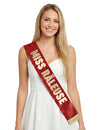 Echarpe Miss Râleuse pour femme rouge à paillettes