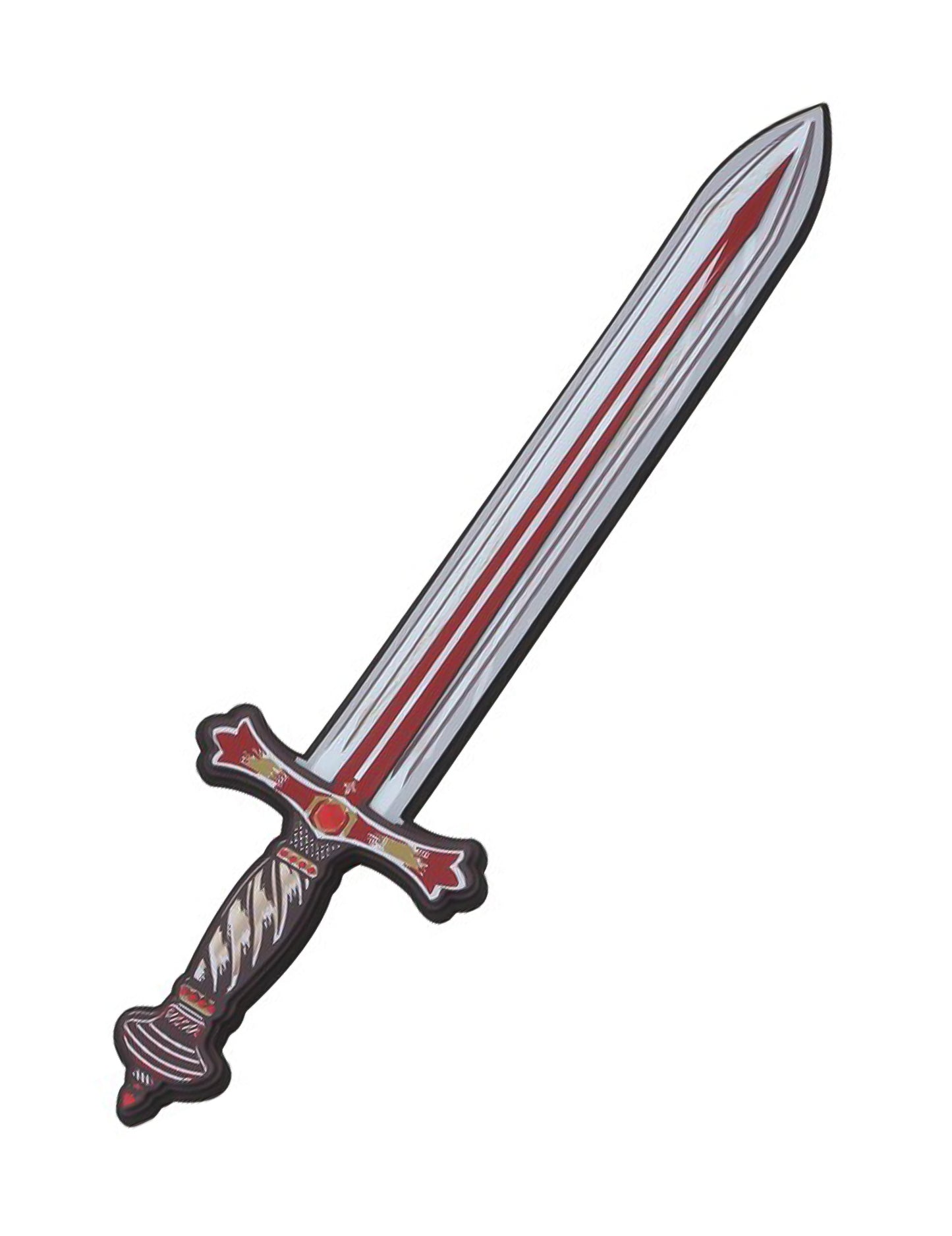 Rotes Ritter-Löwenschwert aus Schaumstoff - 45 cm