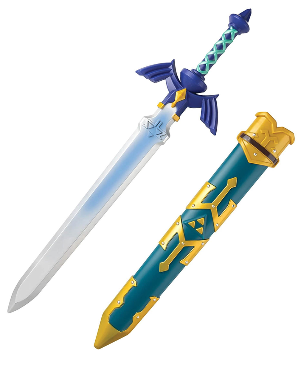 Link-Schwert - Legend of Zelda für Kinder und Erwachsene Blau und Farbe Gold mit Scheide