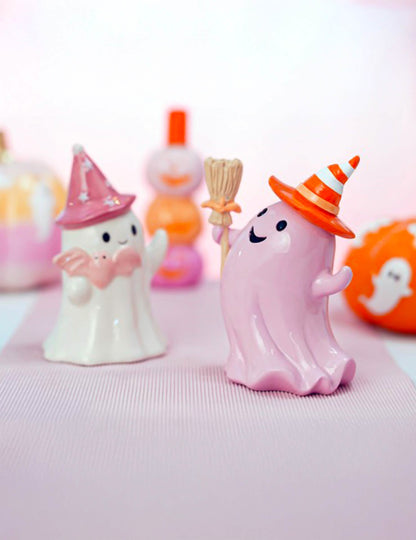 Deko-Gespenst Summerween rosa Pastell 15 cm