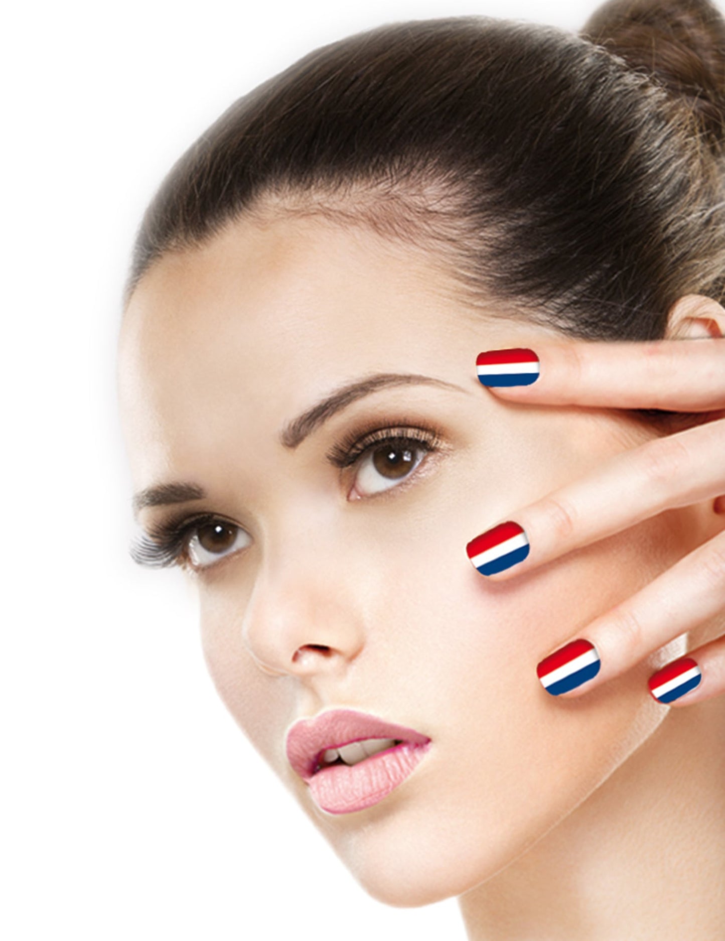 Faux ongles supporter France pour femme bleu blanc rouge