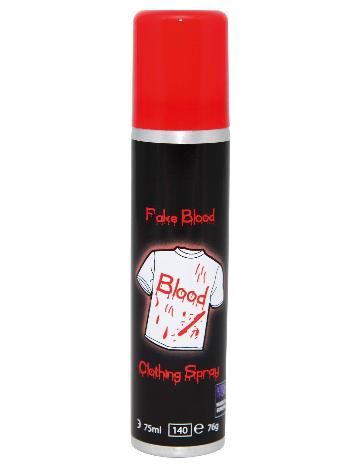 Faux sang en spray pour textile pour adulte rouge